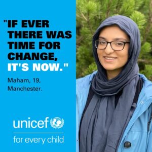 Tom Hiddleston Instagram - Hello, I am Maham, I am a member of @unicef_uk’s Youth Advisory Board. A huge thanks to Tom for lending me his platform today, on the first day of #COP26, to amplify the voices of young people around the world.

If ever there was a time for change, it’s now. We know exactly where we are headed if we choose inaction again. Today, on the first day of the conference, I am hopeful that we will take tangible and specific actions that will pave the road towards climate stability.

We do this for us, children and young people around the globe, and for future generations, who deserve to have their rights fully realised on an earth free from the consequences of their ancestors' passivity.

In today’s @thetimes, you will find our Youth Advisory Board's open letter, signed by Tom, along with other @unicef_uk ambassadors, supporters and @unicef Goodwill Ambassadors. This support reminds us that young people's voices are valued, and there is hope for the future if change starts today.

Please sign UNICEF UK’s petition to protect future generations, the link is above in Tom’s bio. Thank you! #ClimateCrisis #VoicesOfYouth