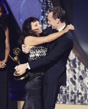 Tom Hiddleston Instagram - This made me so happy. Presenting @susannebier with her #Emmy Award for Outstanding Directing for #TheNightManager. Hooray.