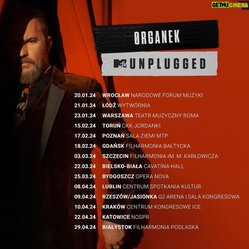 Tomasz Organek Instagram - Zapraszamy Państwa na koncerty z cyklu MTV Unplugged. Bilety dostępne dzięki @ebilet. Link w BIO 🎶 @mtvpolska_official @canalpluspolska @viacompoland @mysticproduction @allegropl @liveisevent Poland