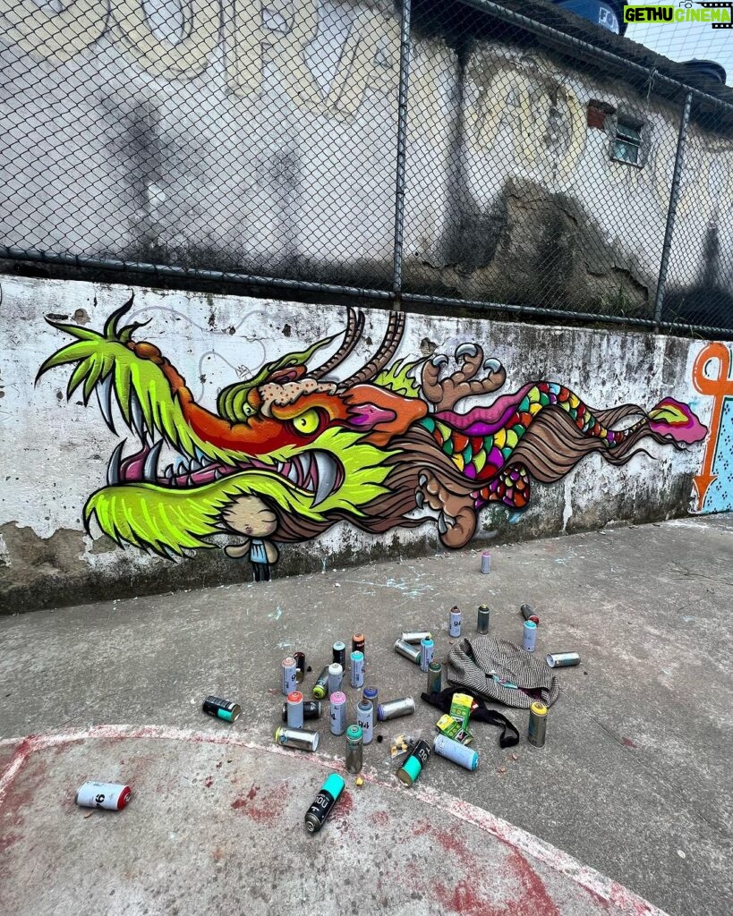 Tomaz Viana Instagram - Sou muito grato por fazer parte dessa cultura tão linda que é a do graffiti, um dia pintando para o shoppingleblon e no outro colorido a comunidade que eu amo “morro da coroa “, obrigado a todos os amigos moradores que fazem esse morro ser especial, e aos meus irmãos de tinta ❤️🚀