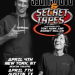 Tony Hawk Instagram - Tickets for our Darkslides & Secret Tapes shows are now available with code: DARK. Link in bio ⬇️➡️🔺🔺📼📼