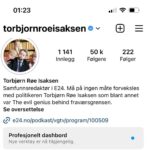 Torbjørn Røe Isaksen Instagram - 50 000 følgere! Ganske rørende, faktisk. Takk! Jeg har flere ganger vurdert å legge ut bikinibilder eller flørte med farlige stoffer (bare late som, jeg er for gammel og konservativ for slikt — sier som Grandmaster Flash&Melle Mel…dere får google referansen, young’uns) Men så er det faktisk mulig å oppnå med ca. 70% bilder av sur, middelaldrende mann i liggende stilling [sett inn passende smiley her].