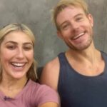 Trevor Donovan Instagram - Rehearsal chat!!! Just a chill hang with @trevordonovan in-between foxtrot runs! 🫶🏻🫶🏻🫶🏻⭐️⭐️⭐️ our rehearsals are the perfect balance of hard work and banter! So grateful @dancingwiththestars Dancing with the Stars @ CBS studios
