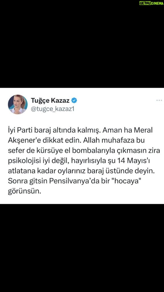 Tuğçe Kazaz Instagram - #meralakşener #iyiparti #milletittifakı #baraj #meclis #mermi #elbombası #pensilvanya #türkiye #seçim2023 #tuğçekazaz #tugcekazaz #reelsinstagram #reels #reelsviral