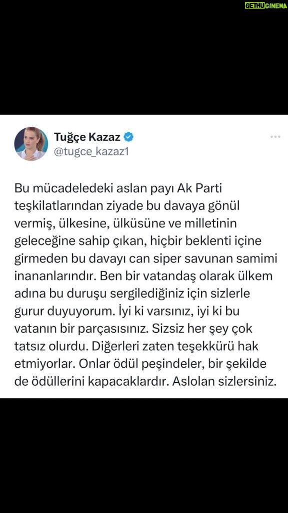 Tuğçe Kazaz Instagram - ASLOLAN SİZLERSİNİZ #erdoğan #receptayyiperdoğan #cumhurbaşkanımızreceptayyiperdoğan #akparti #cumhurittifakı #kemalkılıçdaroğlu #kılıçdaroğlu #milletittifakı #seçim2023 #2023 #28mayıs #zafer #iman #müslüman #inanan #türkmilleti #millet #türkiye #türkiyeyüzyılı #tuğçekazaz #tugcekazaz #reels #reelsvideo #tiktok #shorts