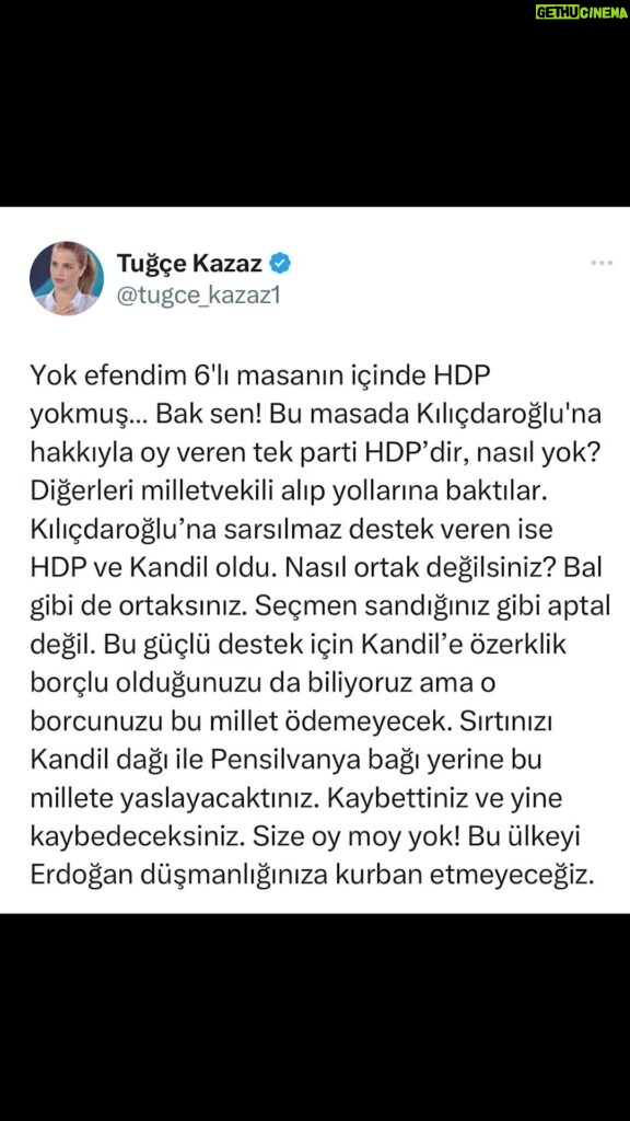 Tuğçe Kazaz Instagram - BAL GİBİ DE ORTAKSINIZ. SİZE OY MOY YOK! #erdoğan #receptayyiperdoğan #kılıçdaroğlu #kemalkılıçdaroğlu #oy #hdp #kandil #seçmen #seçim2023 #2023 #14mayıs #24mayıs2023 #türkiye #ikinciyüzyıl #tuğçekazaz #tugcekazaz #reels #reelsvideo #shortsvideo #shorts #viral #tiktok