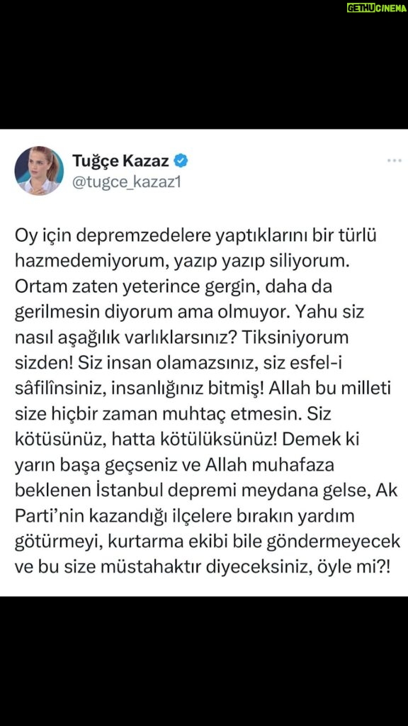 Tuğçe Kazaz Instagram - ALLAH BU MİLLETİ SİZE HİÇBİR ZAMAN MUHTAÇ ETMESİN #deprem #depremzede #seçim #2023 #seçim2023 #14mayıs #14mayıs2023 #erdoğan #receptayyiperdoğan #kılıçdaroğlu #kemalkılıçdaroğlu #kaftancıoğlu #canankaftancıoğlu #imamoğlu #ekremimamoglu #chp #cumhuriyethalkpartisi #akpart #milletittifakı #cumhurittifakı #türkiye #tuğçekazaz #tugcekazaz #reels #shorts #tiktok