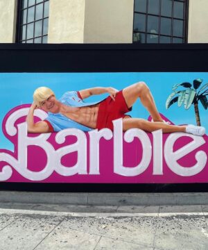 Ty Pennington Instagram - #BarbieDreamHouseChallenge in 1 week!! 🥳 Also check out my new billboard if you’re down in Venice 😏#blondeshavemorefun 

#hgtv #streamonmax #barbie #dreamhouse #abs #totallyreal #notphotoshopped #atall #100percentnatural #ken