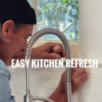 Ty Pennington Instagram - This is one of my favorite #DIY ‘s. Low cost, quick, easy and big impact! You can get these from Amazon for only a few bucks and they come in a variety of colors 🙌🏼 #dontuseonyourteeththo 😬 (Also painting the trim to match… as you can see!) #cheapandcheerful #doityourself #kitchenrefresh #crafty #remodel #renovation #tile #tiledesign #kitchenremodel #tipfromty #homehacks Savannah, Georgia