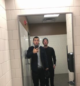Tyler Joseph Instagram - forcing the (eye)holes to look like we didn’t just wake up right before interviews