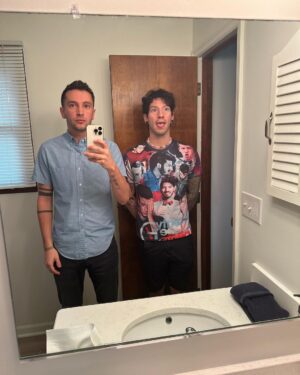 Tyler Joseph Instagram - dug up the ol’ vessel era button up (down?) for the 10th anniversary of our second best album.
josh is just wearing what he wears every night to bed.