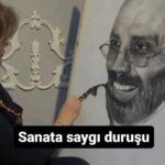 Umut Oğuz Instagram - İnsanı insana, insanca anlatmaktır sanat... Ne mutlu bana özel bir ressamın parmaklarından siyah beyaz selama durmak hayata... Ne mutlu bu onura layık bulunmaya🖤🩶 Var ol @samane.art.mp #art #blackandwhite #drawing