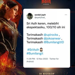 Upi Avianto Instagram - 3 Hari lagi yuk merahkan bioskop buat Mbak Sri ❤.

#SriAsih