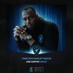 Usain Bolt Instagram - ⌚︎ Race against time - The @socceraid Special Edition Hublot Big Bang is now up for auction. 💙 Raising funds for UNICEF to promote the rights and wellbeing of every child 👉 Head to @MatchWornShirt.official and make it yours