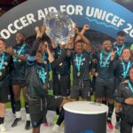 Usain Bolt Instagram - Five in a row @socceraid #winnings #5 🏆 Old Trafford Stadium, Manchester