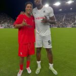 Usain Bolt Instagram - CONMEBOL game yesterday #legends 🏃🏿‍♂️⚽️