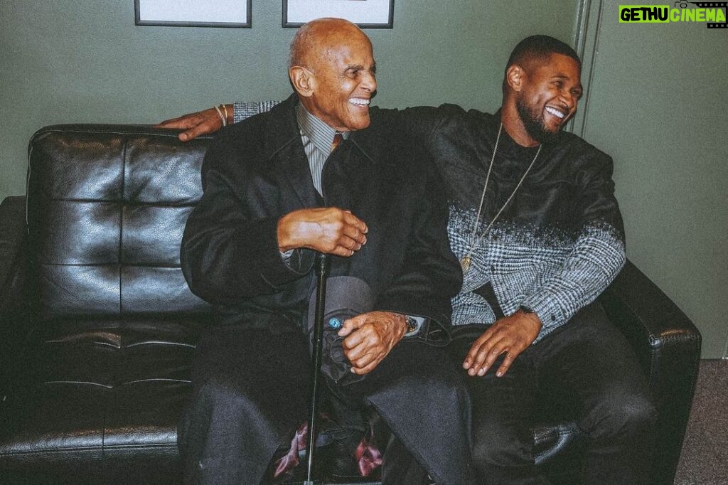 Usher Instagram - A world-renowned entertainer. A barrier-breaking actor. A tireless activist. A one-of-a kind friend. Inspired is the word that comes to mind when I think about you Harry. A man of great strength, courage, and sense of purpose. All things that I view as admirable. When I spent time with you…I was in awe of how your presence was so powerful. You’ve been called home after many, many years of gracing this world with your amazing spirit and incomparable gifts; however, your impact on the world will be forever present. I’m grateful to have been blessed with the opportunity to have you in my life and I will miss you. May you rest peacefully knowing the legacy you’ve left behind. Your passion awakened our souls. The impression you made on my heart is why I wear you on my skin. 🕊️🕊️Forever Missed🕊️🕊️ I love you Harry "Mr. B" Artists are the gatekeepers of truth; We are civilization's anchor. We are the compass for humanity's conscience. - Harry Belafonte 📸 @nickonken