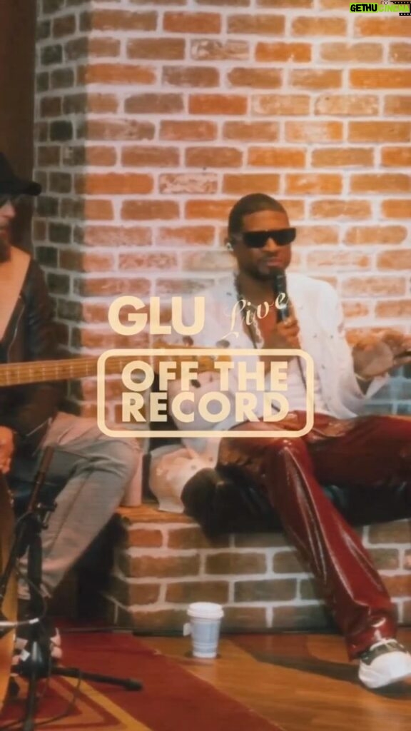Usher Instagram - These are the moments that make what we feel on stage. The song is the song. LIVE is LIVE. Gimme tha mic and let me fix it. ‘GLU’ Live Off the Record | Full performance on @youtube