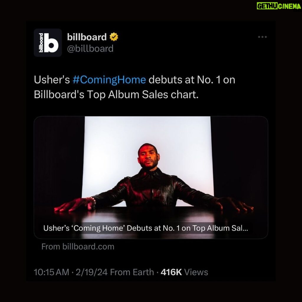 Usher Instagram - #COMINGHOME debuted at #1 on Top Album Sales Charts!!! 📈 PAST PRESENT FUTURE Tour tickets are damn near sold out!! Get that presale code 🎟️ Added in EU/UK to make sure U know I ain’t forget bout y’all!! 🫶🏾 And y’all got my “glitch” move aka ticking popping off on TikTok 😂 Love y’all mannn