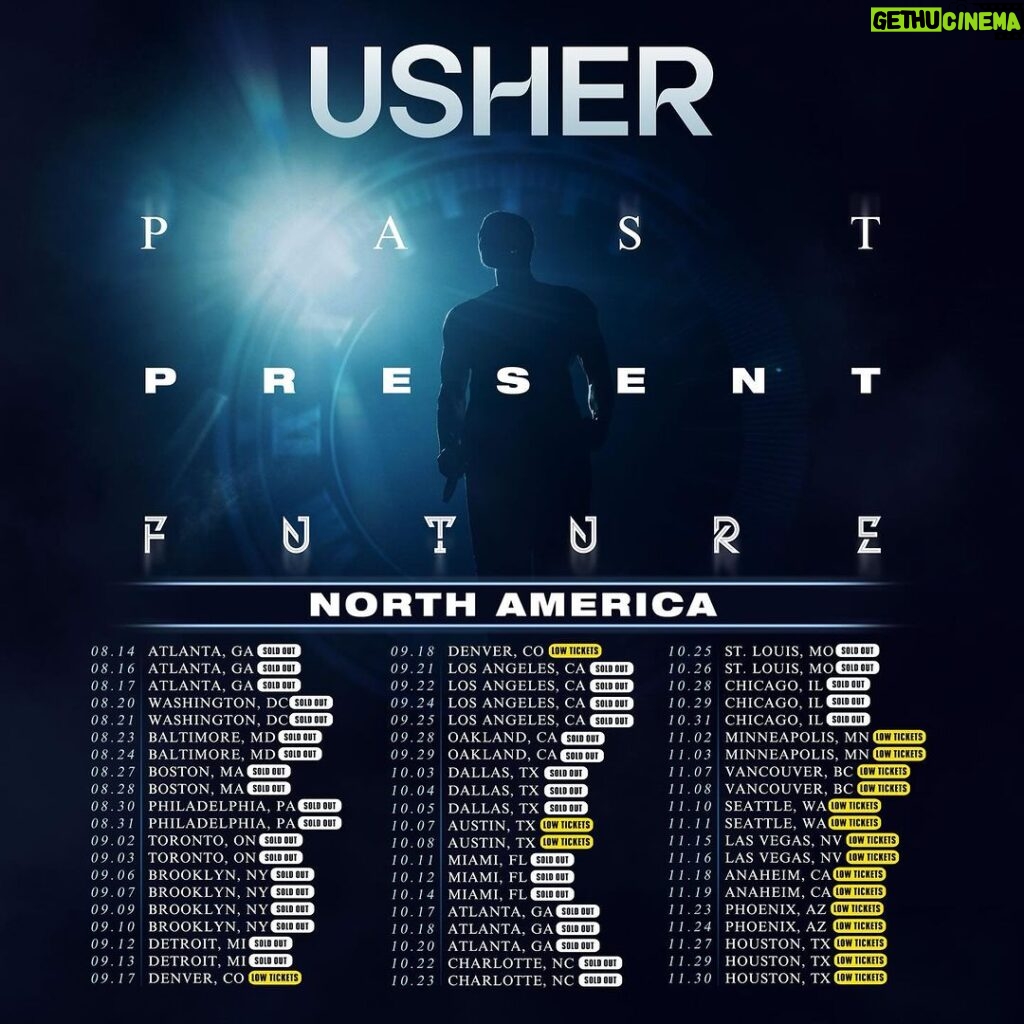 Usher Instagram - #COMINGHOME debuted at #1 on Top Album Sales Charts!!! 📈 PAST PRESENT FUTURE Tour tickets are damn near sold out!! Get that presale code 🎟️ Added in EU/UK to make sure U know I ain’t forget bout y’all!! 🫶🏾 And y’all got my “glitch” move aka ticking popping off on TikTok 😂 Love y’all mannn