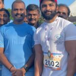 VJ Thanigai Instagram - Another Marathon Medal from Honorable Minister @murugan_tnbjp Chennai coastal cleanup Awerness Run 🏃‍♂️🙏 @prime_runners_club_ Besant nagar beach, Chennai