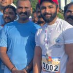 VJ Thanigai Instagram - Another Marathon Medal from Honorable Minister @murugan_tnbjp Chennai coastal cleanup Awerness Run 🏃‍♂️🙏 @prime_runners_club_ Besant nagar beach, Chennai