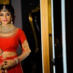 Vaishnavi Arulmozhi Instagram - Glam✨ Dolled me up by @sty1e_guru Beautiful red lehanga: @suhanyalingamdesign Shots : @portraits_by_psk Jewellery: @chennai_jazz Location: @24kluxurysalon #vaishnavi #vaishnaviarulmozhi