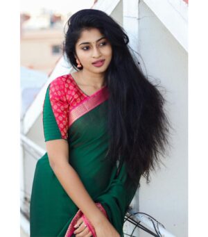 Vaishnavi Arulmozhi Instagram - 💫
Saree: @srisaicollections9 
Blouse: @vastram_theethniccouture 

#vaishnavi #vaishnaviarulmozhi