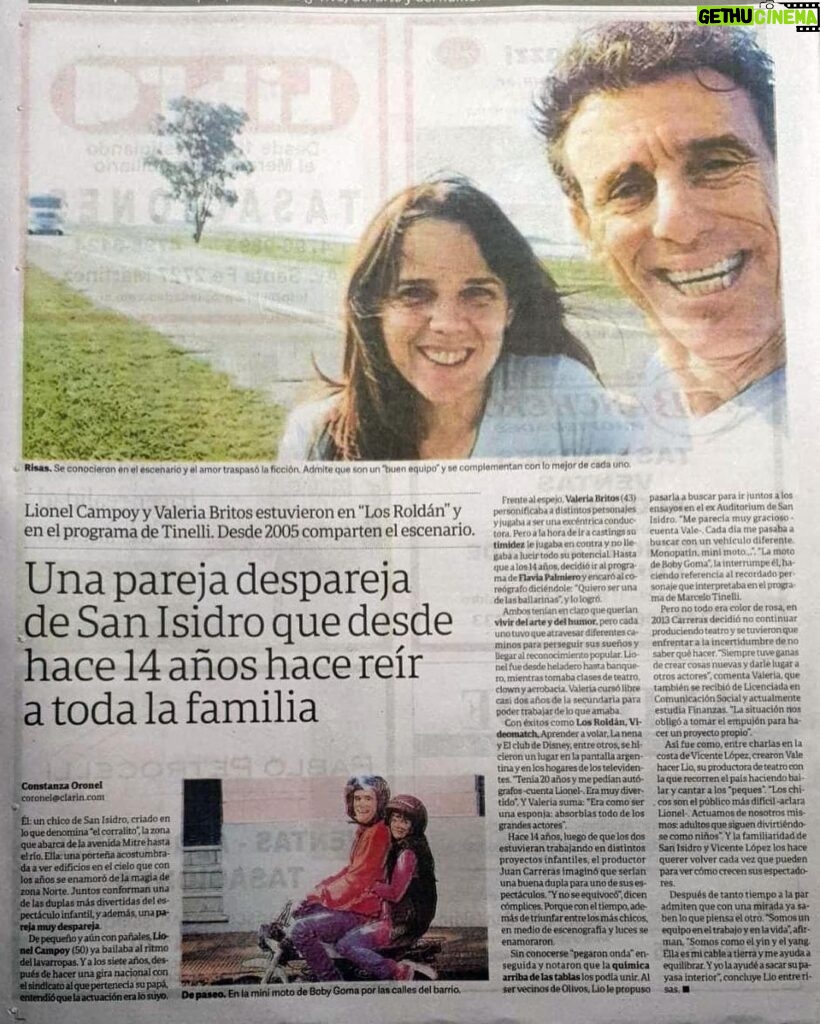 Valeria Britos Instagram - Y un día decidí emprender, tomar riesgos y zambullirme en un proyecto que llamamos @valehacerlio junto a mi compañero de ruta @liocampoy. En ese 2013 se sumaron amigos a darnos una mano y a quienes agradezco infinitamente. Hoy Vale hacer Lío es una productora dedicada al público infantil que no para de crecer 😀 Gracias a las familias y a todos los que confían en nosotros. Disfruto del día a día, de los procesos de creación y puesta en marcha de cada proyecto, del trabajo en equipo, de conocer muchos rincones del País...se viene gira internacional? 🤪 Deseo que vos también puedas emprender y animarte a poner en marcha aquello que deseas. Dale! Mira que “cuando el carro arranca los melones se acomodan solos “ ( 😂 frase de mi querido Lío que nos repetíamos en nuestros comienzos) . . . ✍️Periodista: @connieoronel 📌Diario @clarincom #emprender #teatro #productora #valehacerlioproducciones #valeriabritos