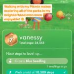 Vanessa Morgan Instagram - #ad Over here makin my morning walk more entertaining 😋 Never had more fun reaching my daily goal of hitting 10,000 steps than I have with my @pikminbloom Cutest new app. #PikminBloom #10KWalkWithPikmin #communityday 🌸
