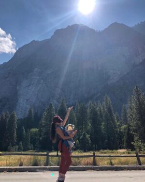 Vanessa Morgan Instagram - Momma’s gonna show you the world bub. Exploring with my greatest teacher ✨🌲