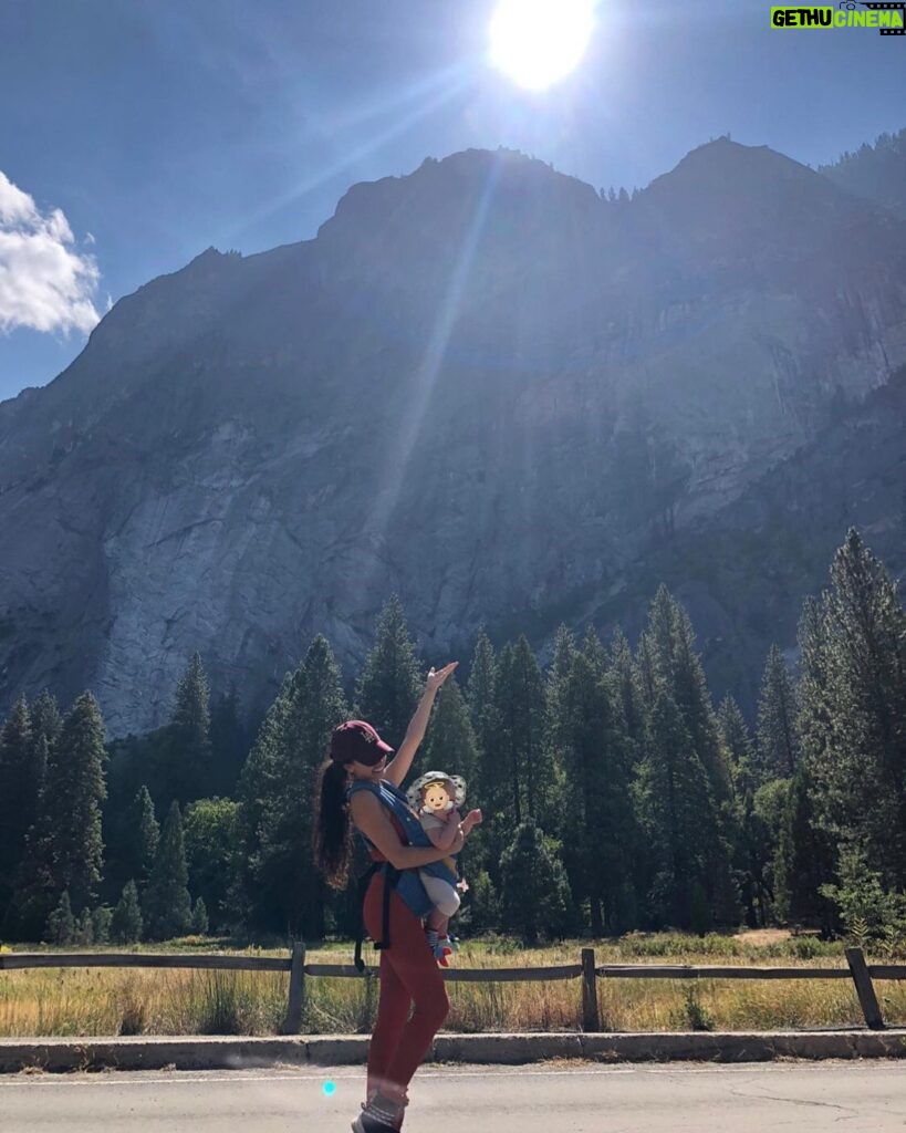 Vanessa Morgan Instagram - Momma’s gonna show you the world bub. Exploring with my greatest teacher ✨🌲 Yosemite