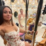 Vanessa Morgan Instagram - @garzablanca.cancun #garzablancalife #garzablancacancun When a resort has a Merry Go Round, best believe @lilireinhart & I will pretend like we’re in an episode of Euphoria 🎠 🎡 🧚🏾‍♀️