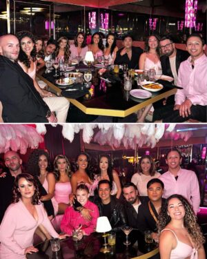 Vannessa Vasquez Instagram - I have no words … just feel so blessed and grateful for these souls … some I’ve know 15 years others 10 others past few years. Thank you for your love 💕 one thing I’ve learned about having long friends is that the real ones are the ones who CONSISTENTLY show up for you. The ones who sit with you and have difficult conversations and heal grow and expand with you. Thank you all for SHOWING UP for me and making TIME for me. You have no idea how grateful I am for your presence and time . I’m so inspired by your kindness, hustle and unique spirit for life.. love y’all 💞💞💞💞 #blessed #grateful #pinkfriday #birthday 

🎂🎂 cake by @unpostreideal 
Jacket by @dustinburkeofficial 

Thank you 🙏