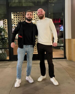 Viacheslav Borshchev Instagram - Being a man is a multicultural concept; a man in Azerbaijan, Russia or America does not matter. In general, all over the world there are approximately the same universal concepts of humanity
I am very glad that I met such a person, a true professional and a good man, I hope this is the beginning, perhaps, of a great sports friendship.
Let our example serve as a lesson to young athletes that you can be rivals and fight uncompromisingly, but at the same time remain human and respect each other.
We are very pleased with the feedback from the fans, we appreciate it. Perhaps we will win the nomination for the best fight of the year, perhaps not, but I believe that our fight has definitely entered the golden collection of martial arts.
It was an honor to share the Octagon and have dinner with you today @naz_mma .
.
Быть мужчиной – это мультикультурная концепция; мужчина в Азербайджане, России или Америке не имеет значения. В целом во всем мире существуют примерно одинаковые универсальные понятия о человечности.
Я очень рад, что встретил такого человека, по-настоящему профессионала и достойного человека, надеюсь, это начало, пожалуй, большой спортивной дружбы.
Пусть наш пример послужит уроком юным спортсменам, что можно быть соперниками и бороться бескомпромиссно, но при этом оставаться людьми и уважать друг друга.
Нам очень приятны отзывы фанатов, мы это ценим. Возможно, мы выиграем номинацию на лучший бой года, возможно, нет, но я считаю, что в золотую коллекцию единоборств наш бой точно вошёл.
Для меня было честью разделить с тобой октагон и поужинать с  сегодня. 
#ufc #fightofthenight #fightoftheyear #mma #nazim #slava #viacheslavborshchev #teamalphamale
