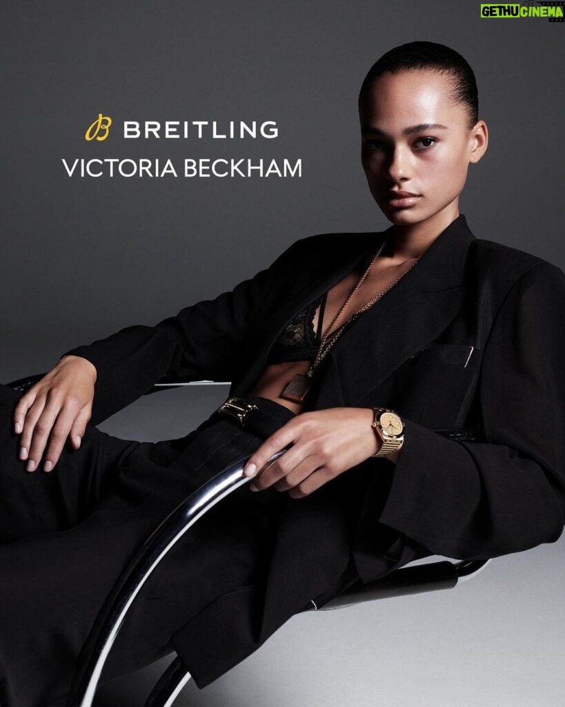 Victoria Beckham Instagram - The new Chronomat Automatic 36 marks the first-ever collaboration between Victoria Beckham and @Breitling, captured by @Mario_Sorrenti. Discover more at VictoriaBeckham.com. Credits Photography @Mario_Sorrenti Featuring @AnnemaryAderibigbe Casting @PierGiorgio @DMCasting Movement Director @EricVonChristison Hair @AnthonyTurnerHair Makeup @Petros_Petrohilos Nails @PebblesNails Set Design @GideonPonte