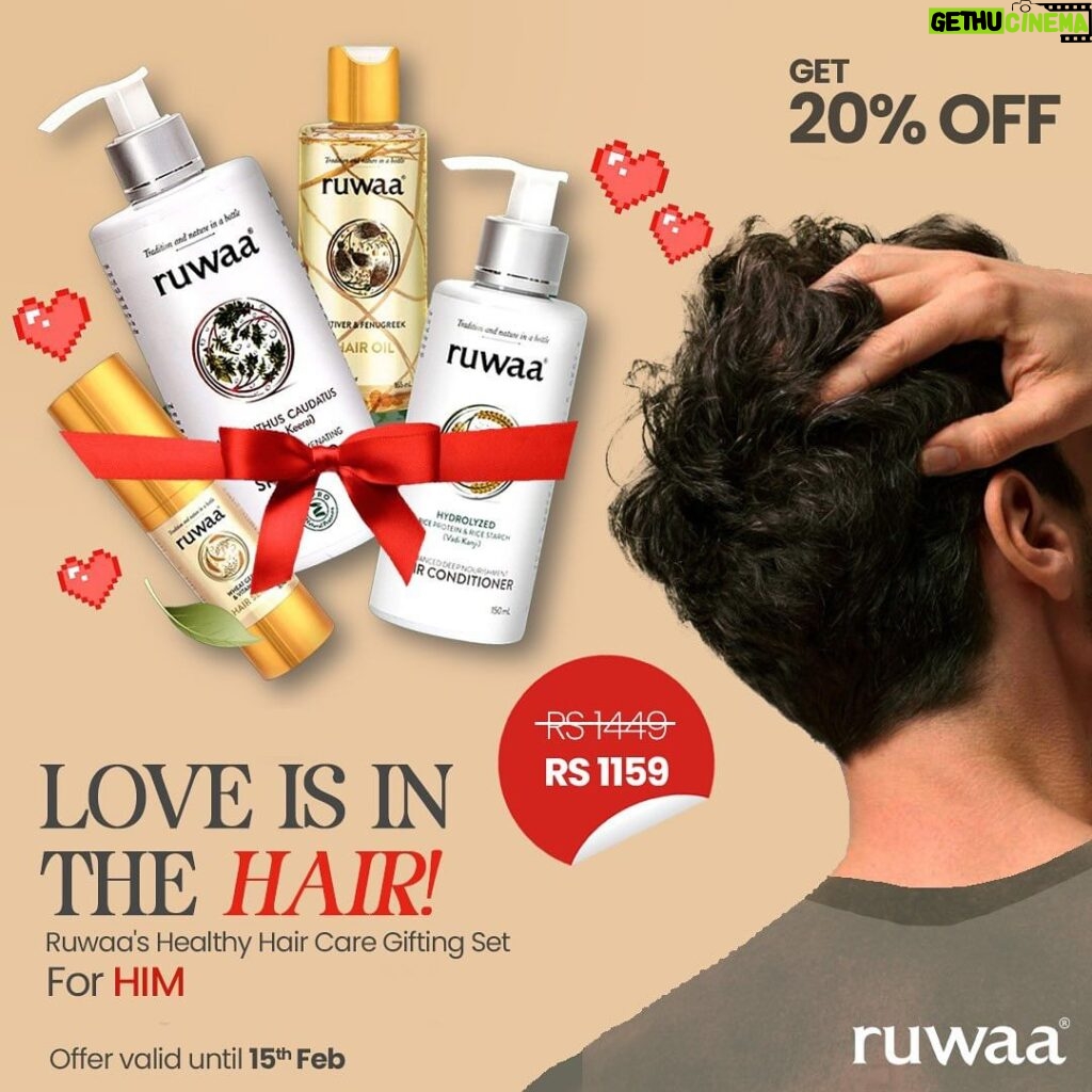 Vijay Sethupathi Instagram - This Valentine’s Day, give the gift of love and healthy hair to your special man with ruwaa’s Healthy Hair Gifting Set! Let nature’s power and sustainability work its magic on his locks, ensuring they stay strong, shiny, and irresistibly touchable. Show him you care with products that prioritize his well-being and our planet’s health. #ValentinesDay #GiftOfLove #HealthyHair #Ruwaa #giftingset #couple #love #giftsforhim