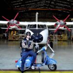 Vino G. Bastian Instagram - Skuteran sambil belajar.. Kolaborasi @sog.indonesia.official dan PT. Dirgantara Indonesia, berbagi ilmu tentang dunia perSkuteran dan pembuatan pesawat terbang Nasional. Gak lupa silaturahmi dgn para sesepun SOGI dan Tim dari PTDI di @di_runway29 Superfun!! Terima kasih Bapak Dirut PTDI yg diwakilkan oleh bapak Wildan Direktur Keuangan PTDI. Bangga INDONESIA 🇮🇩✊🏼 📷 by @yudiendoet012 @sog.indonesia.official 🛵 support by SOGI member. PT.Dirgantara Indonesia,Bandung