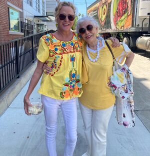 Virginia Madsen Instagram - Showed up dressed alike again! #mymom is super cool. #90