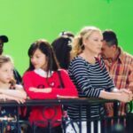 Virginia Madsen Instagram - This green screen - supposed to be us on the Eiffel Tower in Paris. Movie magic with then movie daughter Olivia in #americangirl Grace Stirs up Success. We had such a fun time and I’m so proud of all of her well earned success!
