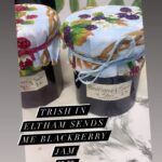 Virginia Trioli Instagram - Trish in Eltham sends me blackberry jam. A joy bomb first thing Friday morning, made from a rare cultivar called Scoresberry - a cross between a loganberry and a blackberry from the 60s. Gently set and deeply flavourful. Trish - my heartfelt thanks. Thank you to all the amazing @abcinmelbourne listeners sending me such gorgeous cards and little gifts. 💕😍 #radio #radiofam #virginiatrioli ABC Southbank