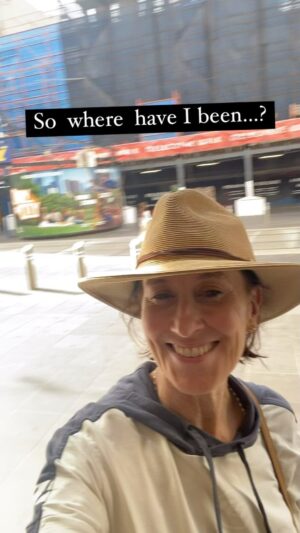 Virginia Trioli Instagram - An extraordinary trip to the red centre to meet one of our great creative geniuses - I can’t wait for you to spend time with them. Watch this space! #creativetypes coming soon to @abctv #australia #art #culture #creativity #virginiatrioli