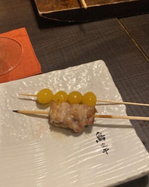 Virginia Trioli Instagram - The last of the Japan glimpses: knives and tempura at Kyoto’s Nishiki market; the exquisite Suzuki Zen museum in Kanazawa; glassware I should have bought at Jomo Kogen station; standout yakitori - ginkgo nuts and chicken heart - at Spainzaka Toriko, Tokyo; moments at Meiji Park; things I liked: something in the bag at my old, old haunt, @yohjiyamamoto.tokyo . 
We barely grazed the surface. 🇯🇵 #japan #travels