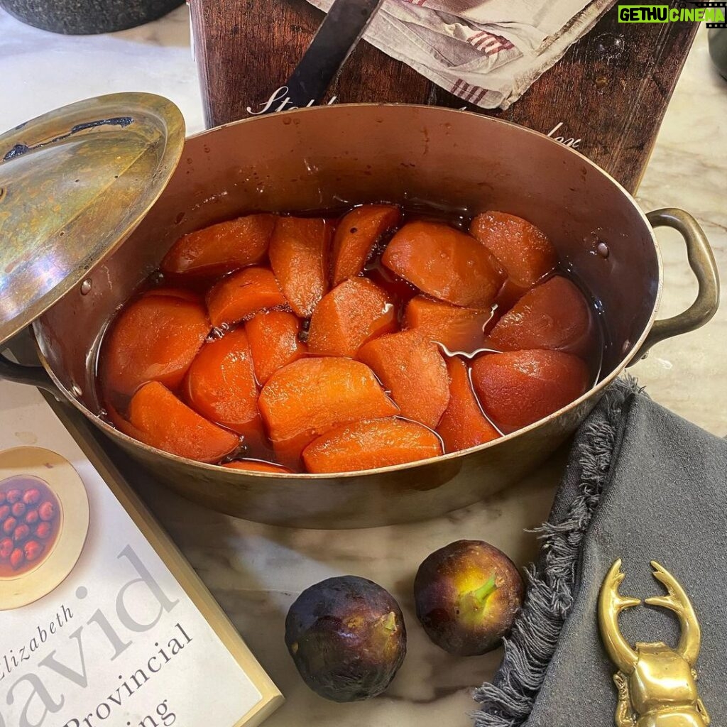 Virginia Trioli Instagram - The only season. #autumn #quince #cooking #home #homecooking #elizabethdavid #stephaniealexander ❤️🍂 Melbourne, Victoria, Australia