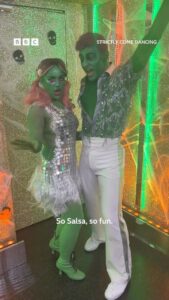 Vito Coppola Instagram - Zombie mode: Activated 🧟‍♀️ @ellielouiseleach and @vitocoppola’s Salsa is so good it left us for dead #Strictly