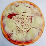 Wes Craven Instagram - #30YearsofNightmare Final design inspiration for Freddy’s face came from the make-up artist, David Miller, eating/playing with pepperoni pizza.