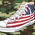Wes Craven Instagram - Illustration for an article about contracts for U.S. armed forces footwear having to be made in U.S. I think it would make a cool actual shoe.