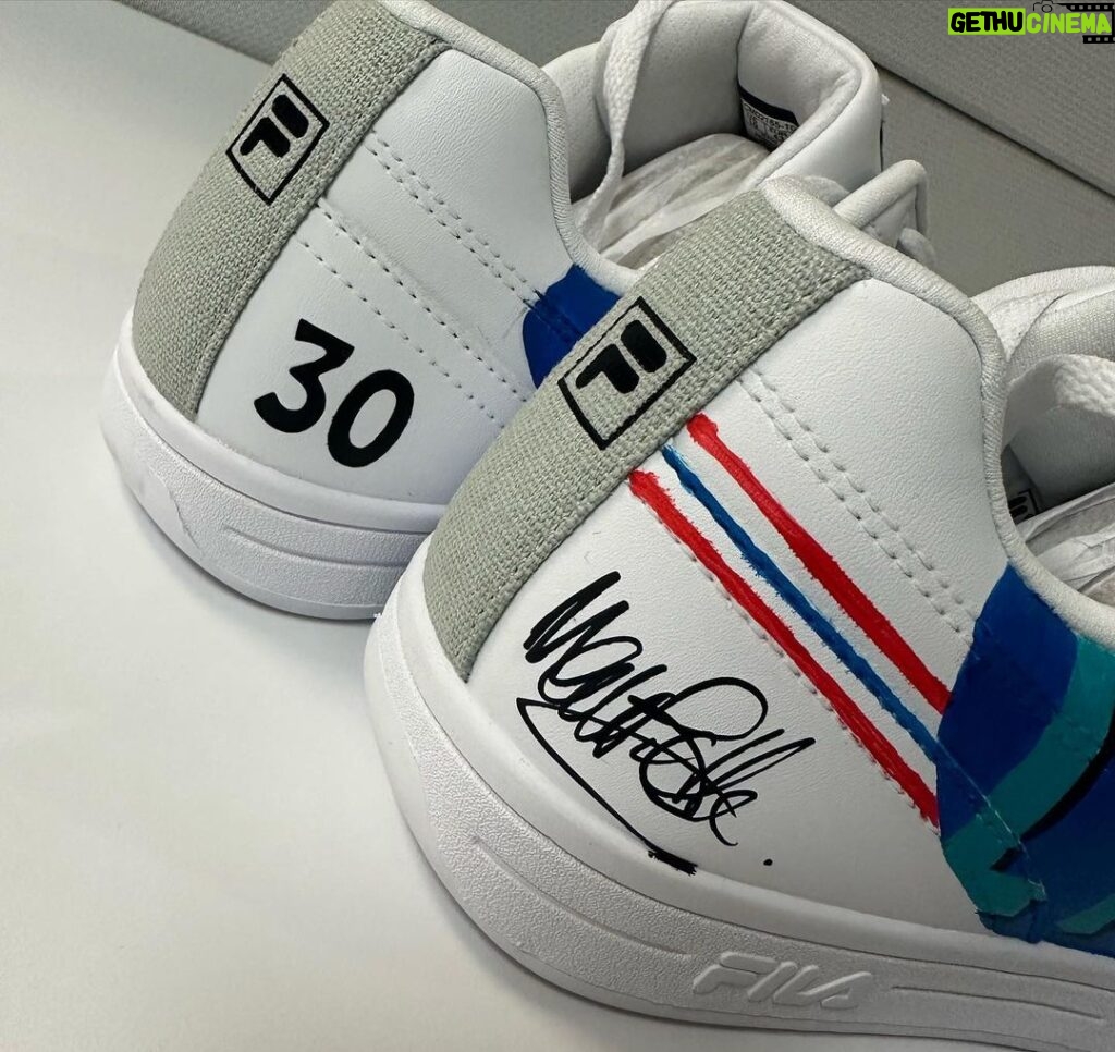 Will Buxton Instagram - Back in Zandvoort, Lawrence and Jolyon set a challenge for the F1TV crew to each design and paint a pair of sneakers for Austin, to be judged and then auctioned for charity. This is my (very F1 nerdy) effort, paying tribute to my favourite F1 livery of all time, the 1993 Ligier JS39 “Art car” designed by Hugo Pratt. It ran for the first time on this weekend exactly 30 years ago with Martin Brundle at the wheel and MB has signed both shoes, which reference the Japanese and Australian GPs at which the livery was used, under his helmet stripes which he very graciously allowed me to use. Will be going up for auction later this week with all proceeds going to @grandprixtrust of which Martin is Chairman. Thanks MB. Big love ❤️ @martinbrundlef1 @lawrobarretto @jolyon_palmer