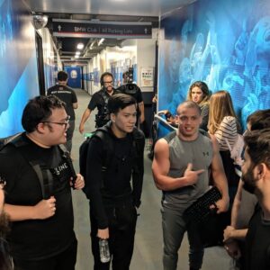 William Li Instagram - One of the only pictures we got before the showmatch game.

Honestly it was really fun thanks riot games for flying us out