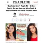 YaYa Gosselin Instagram - “Things are getting weird in Surfside!” I’m so grateful for the opportunity to bring Sam Torres to life 🖤 And even better that I get to do it with @miyacech 🏄🏻‍♀️ There is no Sam without Jade! Thank you @kimberly.dwinell for this precious book series. I loved it from the moment I saw the cover. Also to @appletv @appletvplus @endeavor and @idwpublishing for believing in me to bring Sam to life and for all your hardwork in getting me here. Thank you to my team at @coasttocoasttalent and my ace and warrior @antoniadenardo who literally closed this deal from her hospital bed while bringing our beautiful Vittorio into the world. Women make the world go round. You inspire me. The best attorney in the game Derek Kroeger made the impossible possible and to my family at @wolfentertainment and @fbicbs for letting me do this. I am forever grateful and indebted. I absolutely love being a Wolf kid. Thank you, thank you, thank you 🙏🏽 and lastly to all the crew. I love you all so much already! Surfs up! Los Angeles, California